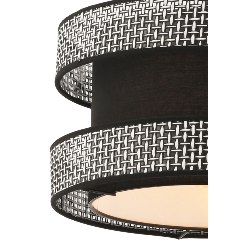 HALO 1xE27/60W/230V crni/sivi stropni lampion