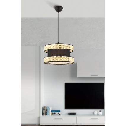 HALO 1xE27/60W/230V stropna lampa crna/bež