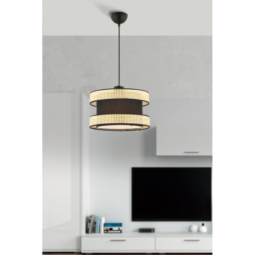 HALO 1xE27/60W/230V stropna lampa crna/bež