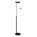Halo Design 716067 - LED podna lampa VEGAS s mogućnošću prigušivanja LED/20W/230V + LED/5W crna/sjajni krom