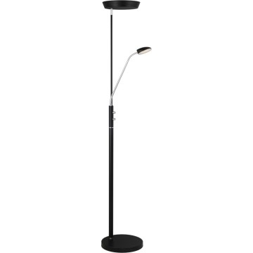 Halo Design 716067 - LED podna lampa VEGAS s mogućnošću prigušivanja LED/20W/230V + LED/5W crna/sjajni krom