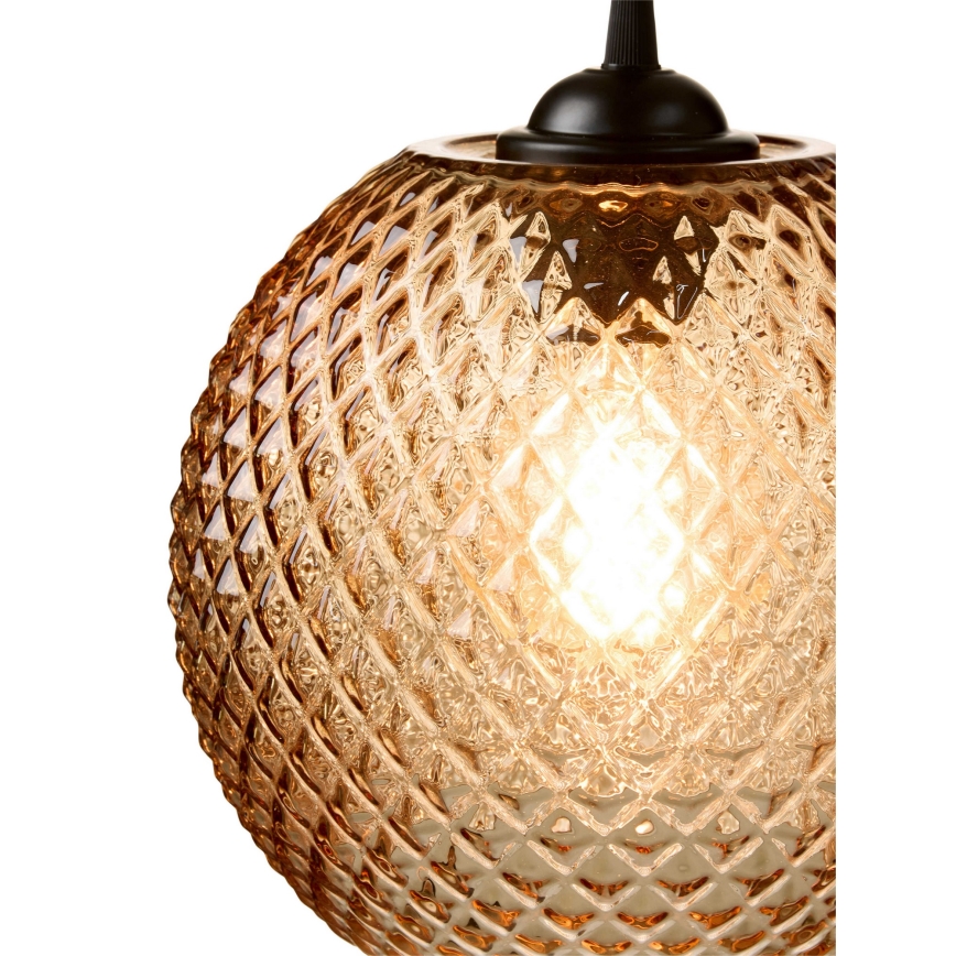 Halo Design 718368 - Visilica na sajli NOBB 1xE27/40W/230V Ø 22 cm dimno smeđa