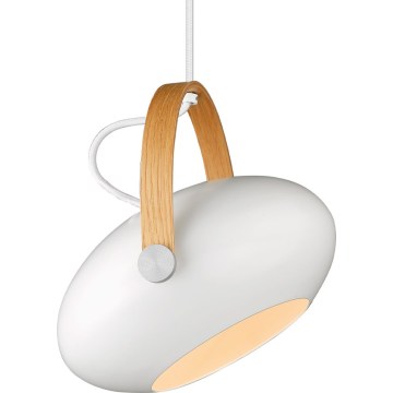 Halo Design 734337 - Luster na sajli DC 1xE27/40W/230V Ø 26 cm bijela/hrast