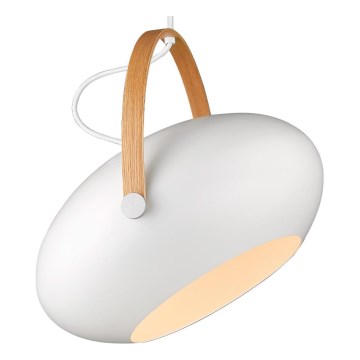 Halo Design 734375 - Sajlni luster DC 1xE27/40W/230V, promjer 40 cm, bijela/hrast