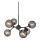 Halo Design 736553 - Luster na sajli ATOM 6xG9/28W/230V promjer 45 cm crna/zadimljena crna