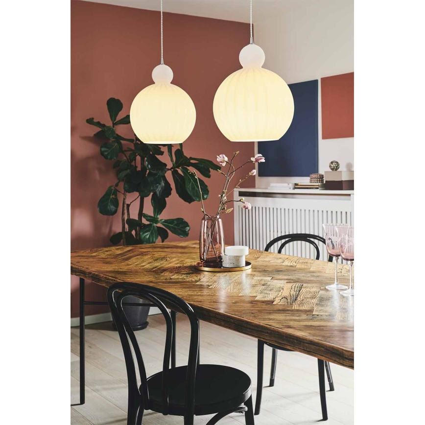 Halo Design 737321 - Luster na kabelu BALL BALL 1xE27/40W/230V Ø 32 cm bijela