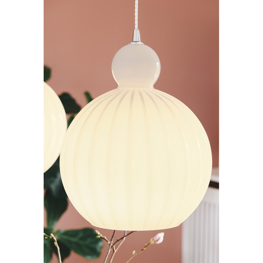 Halo Design 737321 - Luster na kabelu BALL BALL 1xE27/40W/230V Ø 32 cm bijela