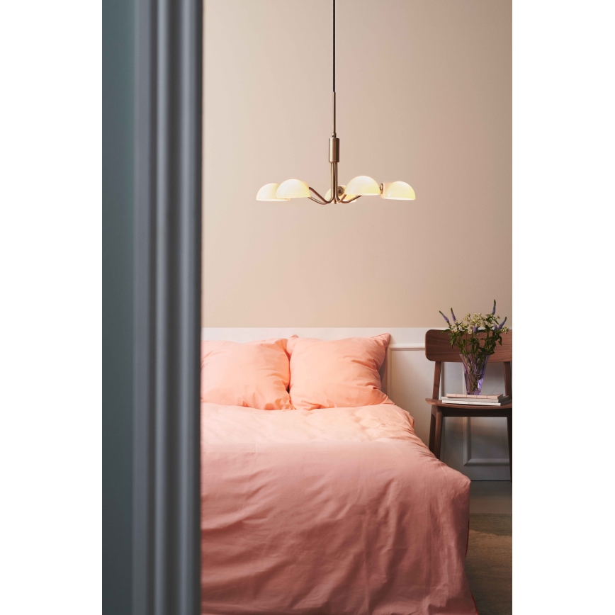 Halo Design 740376 - Viseći luster na sajli KJOBENHAVN 5xG9/28W/230V Ø 50 cm mesing