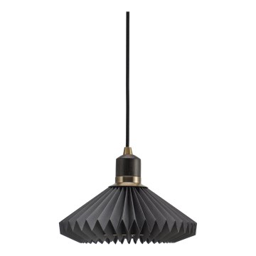 Halo Design 744084 - Viseći luster na sajli PARIS 1xG9/28W/230V Ø 24 cm crna/mesing/hrast