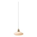 Halo Design 744091 - Luster na kabelu PARIS 1xE14/40W/230V promjer 24 cm krem/mesing/hrast