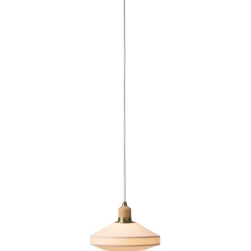 Halo Design 744091 - Luster na kabelu PARIS 1xE14/40W/230V promjer 24 cm krem/mesing/hrast
