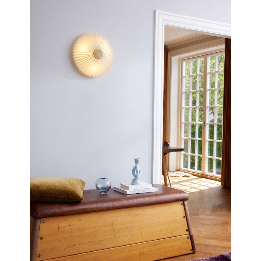 Halo Design 745081 - Zidna svjetiljka PARIS 3xG9/28W/230V Ø 40 cm bijela/mesing/hrast