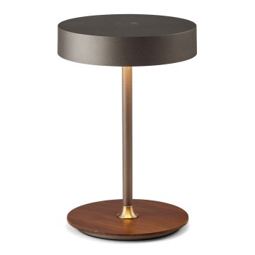 Halo Design 745791 - Punjiva LED stolna lampa s prigušivanjem ON THE MOVE LED/2,5W/4000 mAh siva/drvo
