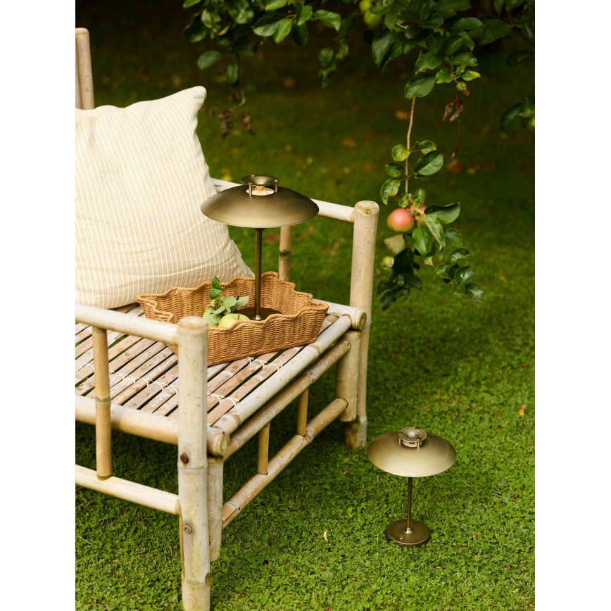 Halo Design 746149 - LED Prigušiva vanjska punjiva stolna svjetiljka MINI STEPP LED/1,8W/1600 mAh IP44 mesing