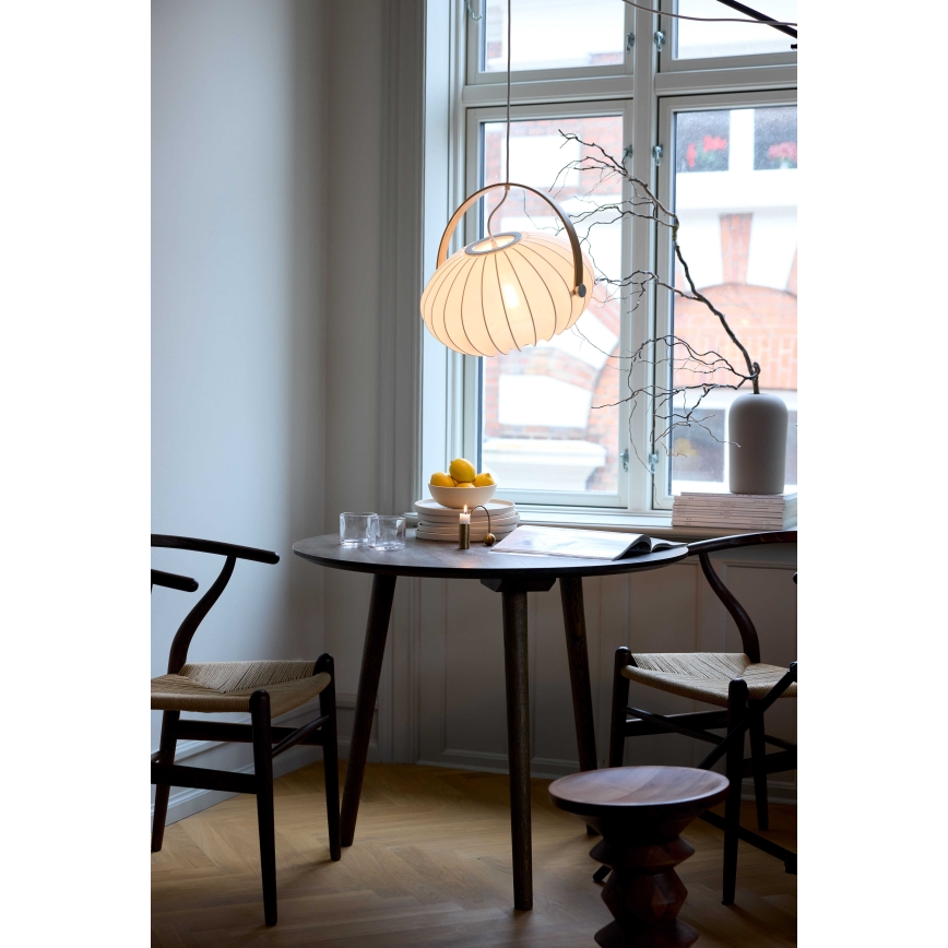 Halo Design 746347 - Viseća svjetiljka na kabelu DC 1xE27/40W/230V Ø 40 cm bijela/hrast