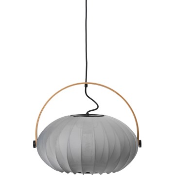 Halo Design 746354 - Luster na sajli DC 1xE27/40W/230V promjer 40 cm siva/hrast