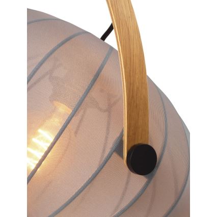 Halo Design 746354 - Luster na sajli DC 1xE27/40W/230V promjer 40 cm siva/hrast