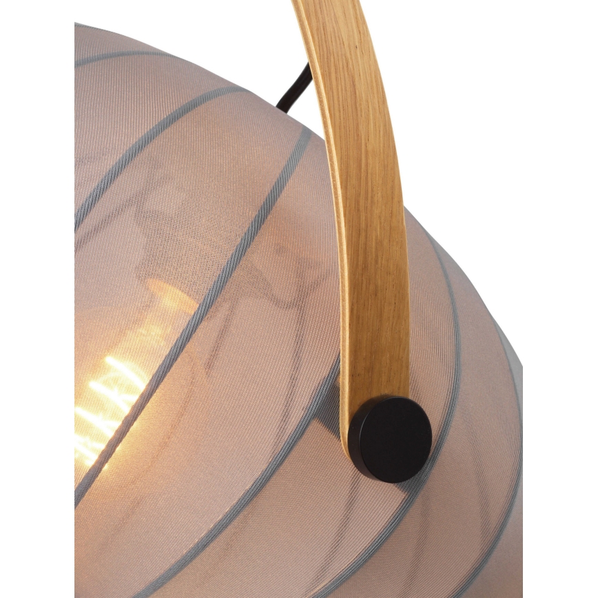 Halo Design 746354 - Luster na sajli DC 1xE27/40W/230V promjer 40 cm siva/hrast