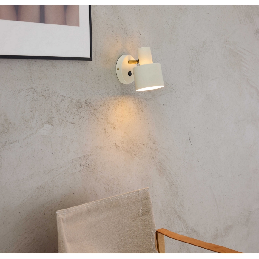 Halo Design 746873 - Zidna reflektorska svjetiljka VOGUE 1xE27/40W/230V krem/mesing