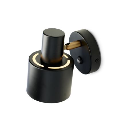 Halo Design 746880 - Zidna spot svjetiljka VOGUE 1xE27/40W/230V crna/mesing