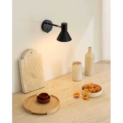 Halo Design 747450 - Zidna svjetiljka STYLE 1xE14/25W/230V crna/mesing