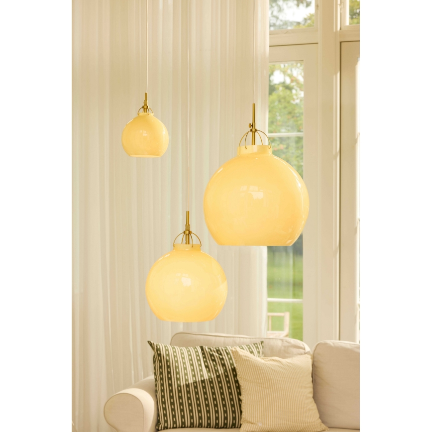 Halo Design 747931 - Luster na sajli TOSCANA 1xG9/28W/230V Ø 18 cm bež/mesing