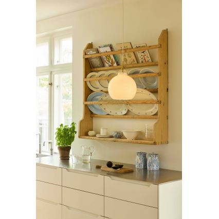 Halo Design 748068 - Luster na kabelu TOSCANA 1xE27/40W/230V promjer 36 cm krem/mesing