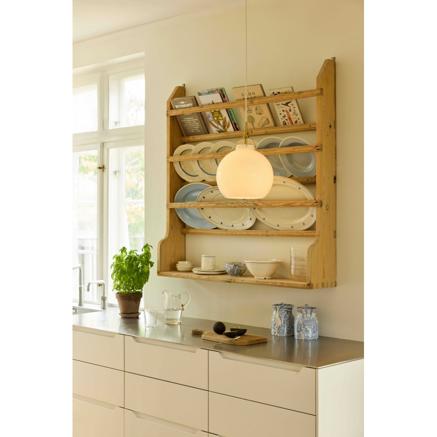 Halo Design 748068 - Luster na kabelu TOSCANA 1xE27/40W/230V promjer 36 cm krem/mesing