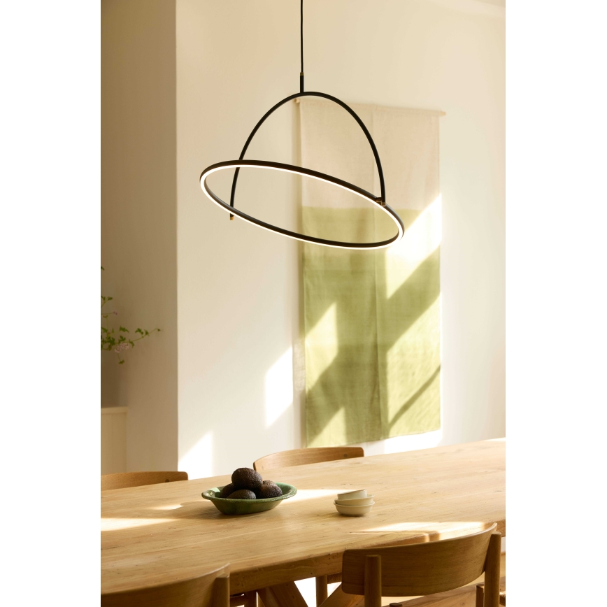 Halo Design 749546 - LED luster s mogućnošću prigušivanja na sajli TILT LED/40W/230V Ø 60 cm crna