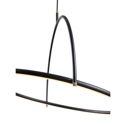 Halo Design 749546 - LED luster s mogućnošću prigušivanja na sajli TILT LED/40W/230V Ø 60 cm crna