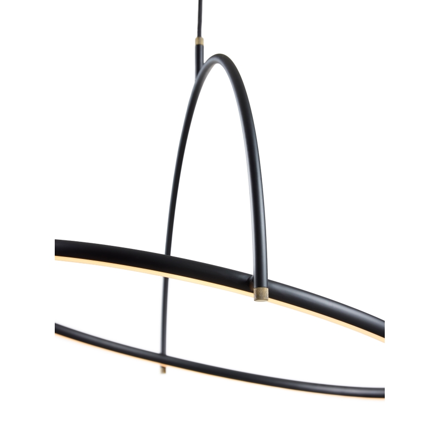 Halo Design 749546 - LED luster s mogućnošću prigušivanja na sajli TILT LED/40W/230V Ø 60 cm crna