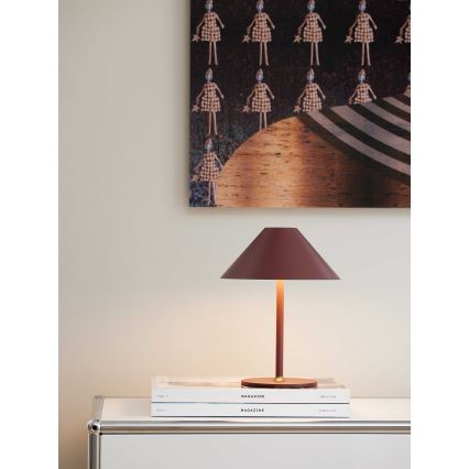 Halo Design 800834 - LED vanjska punjiva stolna svjetiljka HYGGE s mogućnošću prigušivanja LED/3W/4000 mAh IP54 vinska