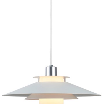 Halo Design 990792 - Luster na sajli RIVOLI 1xE27/40W/230V promjer 40 cm bijela/krom visokog sjaja