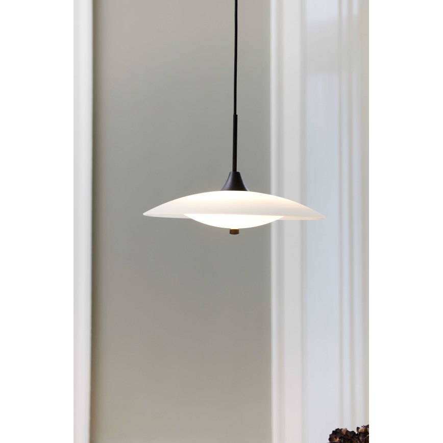Halo Design 991300 - Viseći luster BARONI na sajli, 2xG9/18W/230V, promjer 40 cm, bijeli/crni