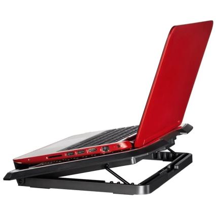 Hama - Hladnjak za prijenosno računalo s 2 ventilatora USB mat krom