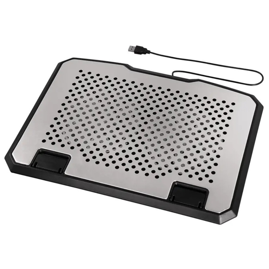 Hama - Hladnjak za prijenosno računalo s 2 ventilatora USB mat krom