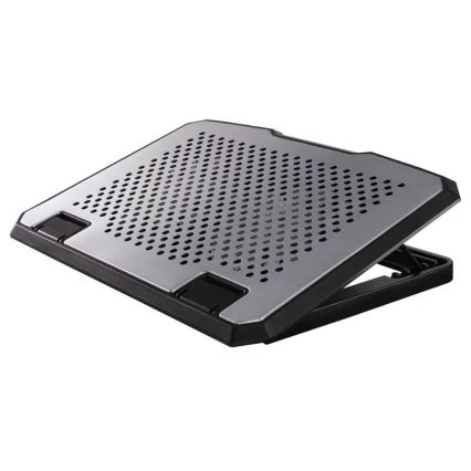 Hama - Hladnjak za prijenosno računalo s 2 ventilatora USB mat krom
