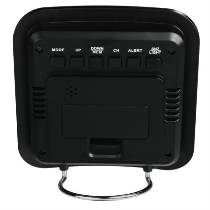 Hama - Meteorološka stanica s LCD zaslonom i budilicom 2xAA + 2xAAA crna