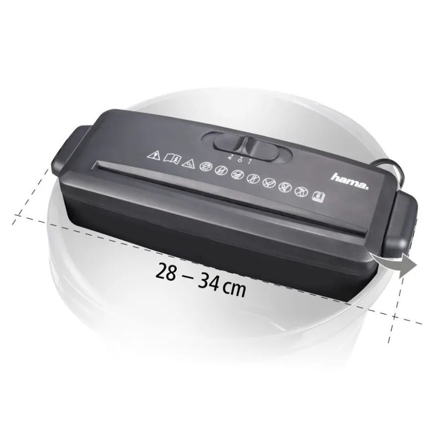 Hama - Mini rezač papira A4 230V crni