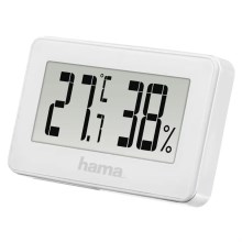 Hama - Unutarnji termometar s higrometrom 1xCR2025 bijela