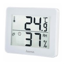 Hama - Unutarnji termometar s higrometrom 1xCR2025 bijela