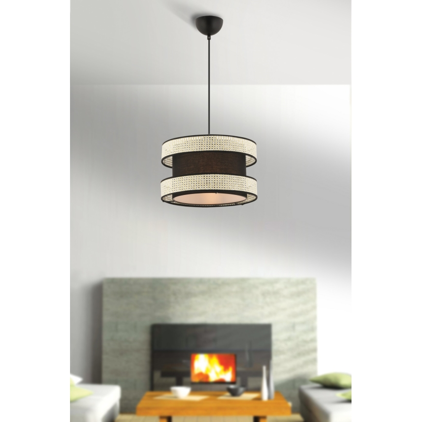 HANGING LAMP HALO 1xE27/60W/230V crna/krema