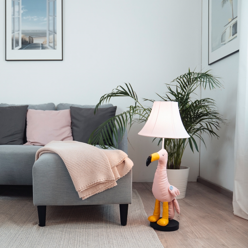 Happy Lamps - LED Dječja podna lampa MINGO LED/5,4W/230V flamingo