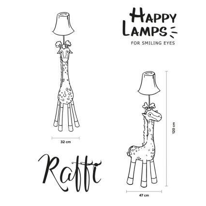 Happy Lamps - LED Dječja podna lampa RAFFI LED/5,4W/230V žirafa
