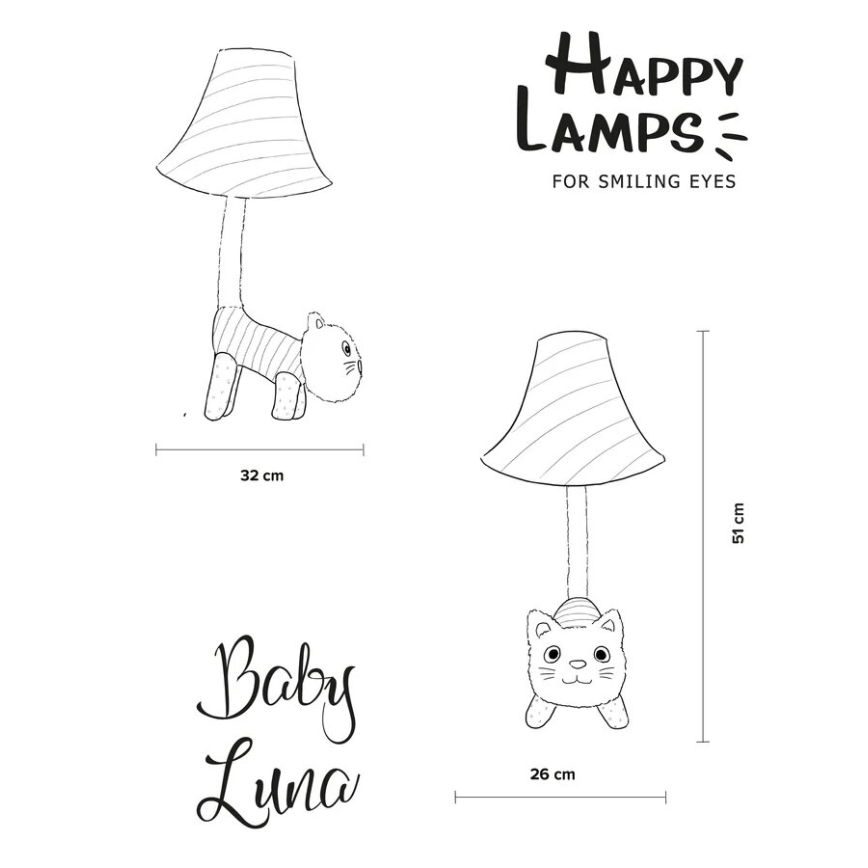 Happy Lamps - LED Dječja stolna lampa BABY LUNA LED/5,4W/230V mačka