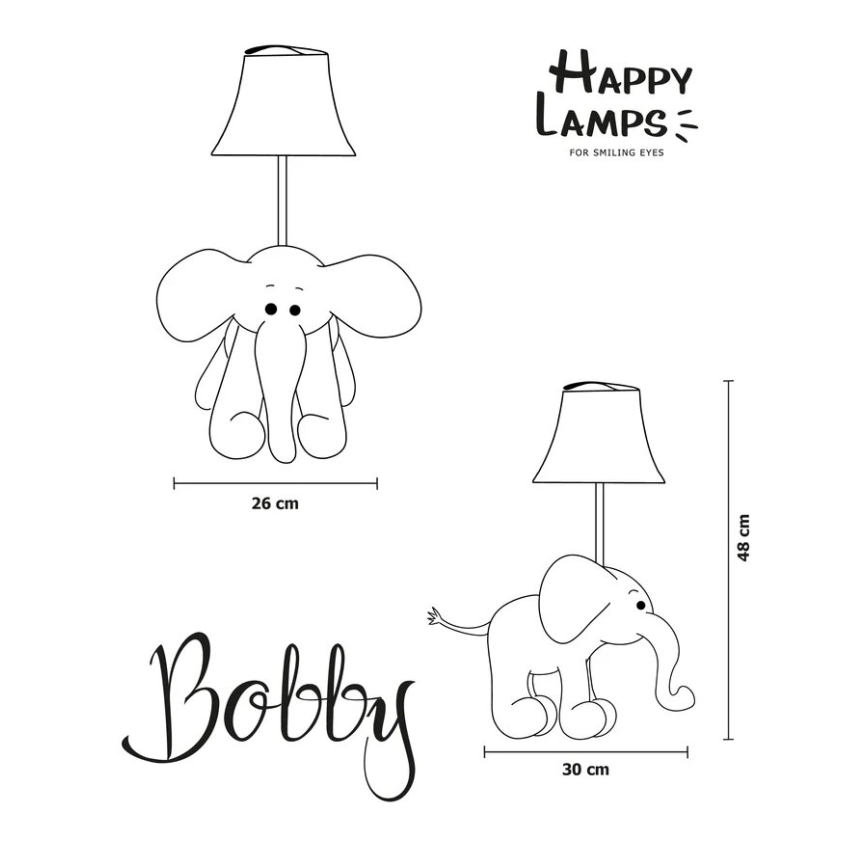 Happy Lamps - LED Dječja stolna lampa BOBBY LED/5,4W/230V slon