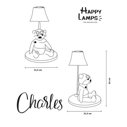 Happy Lamps - LED Dječja stolna lampa CHARLES LED/5,4W/230V medvjed