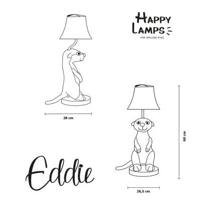 Happy Lamps - LED Dječja stolna lampa EDDIE LED/5,4W/230V merkat