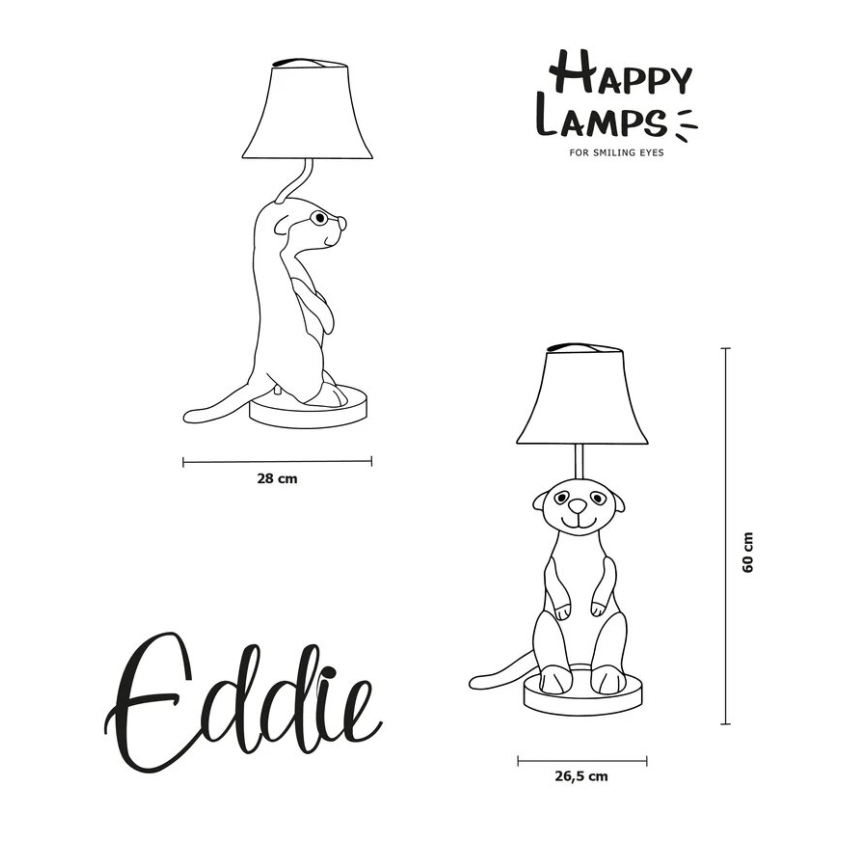 Happy Lamps - LED Dječja stolna lampa EDDIE LED/5,4W/230V merkat