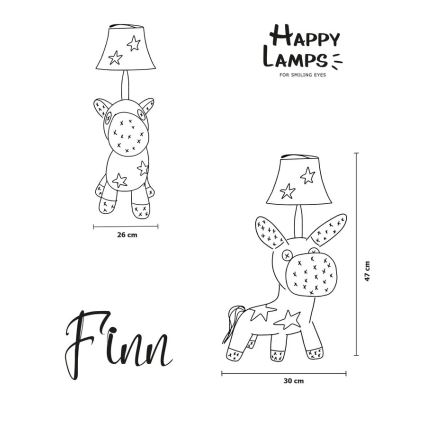 Happy Lamps - LED Dječja stolna lampa FINN LED/5,4W/230V konj